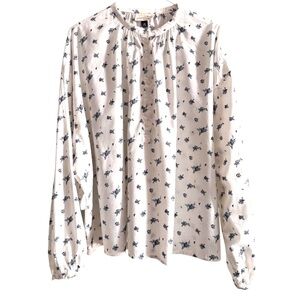 Universal Thread oversized XXL Swiss dot fabric cream and blue